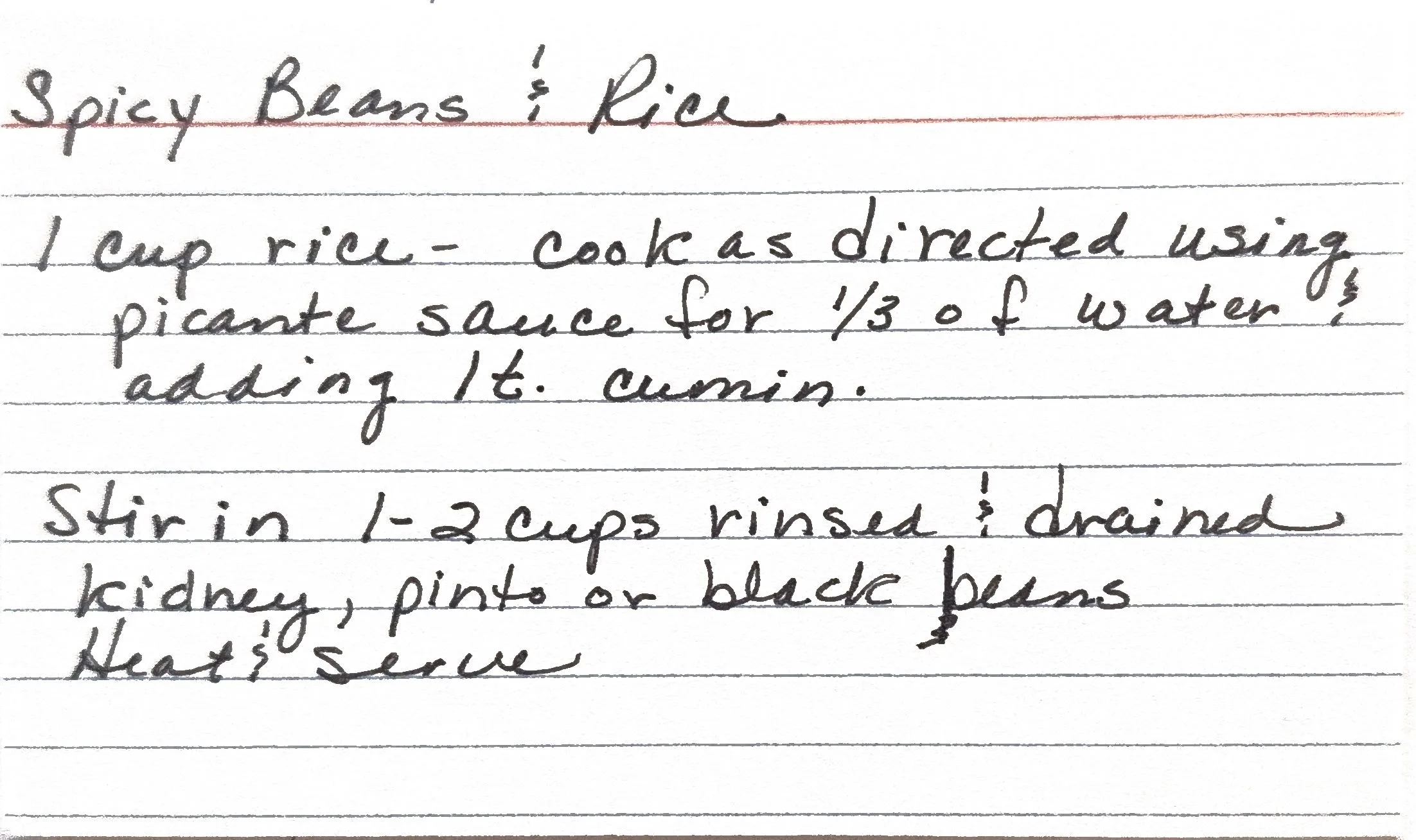 Original Handwritten Card