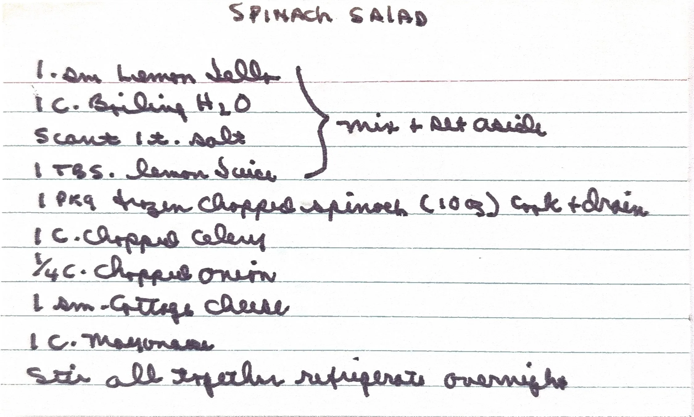 Original Handwritten Card
