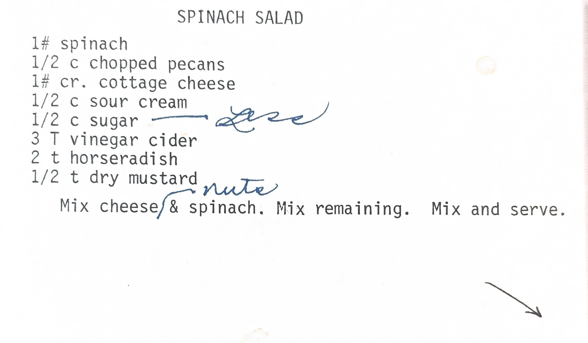 Original Handwritten Card
