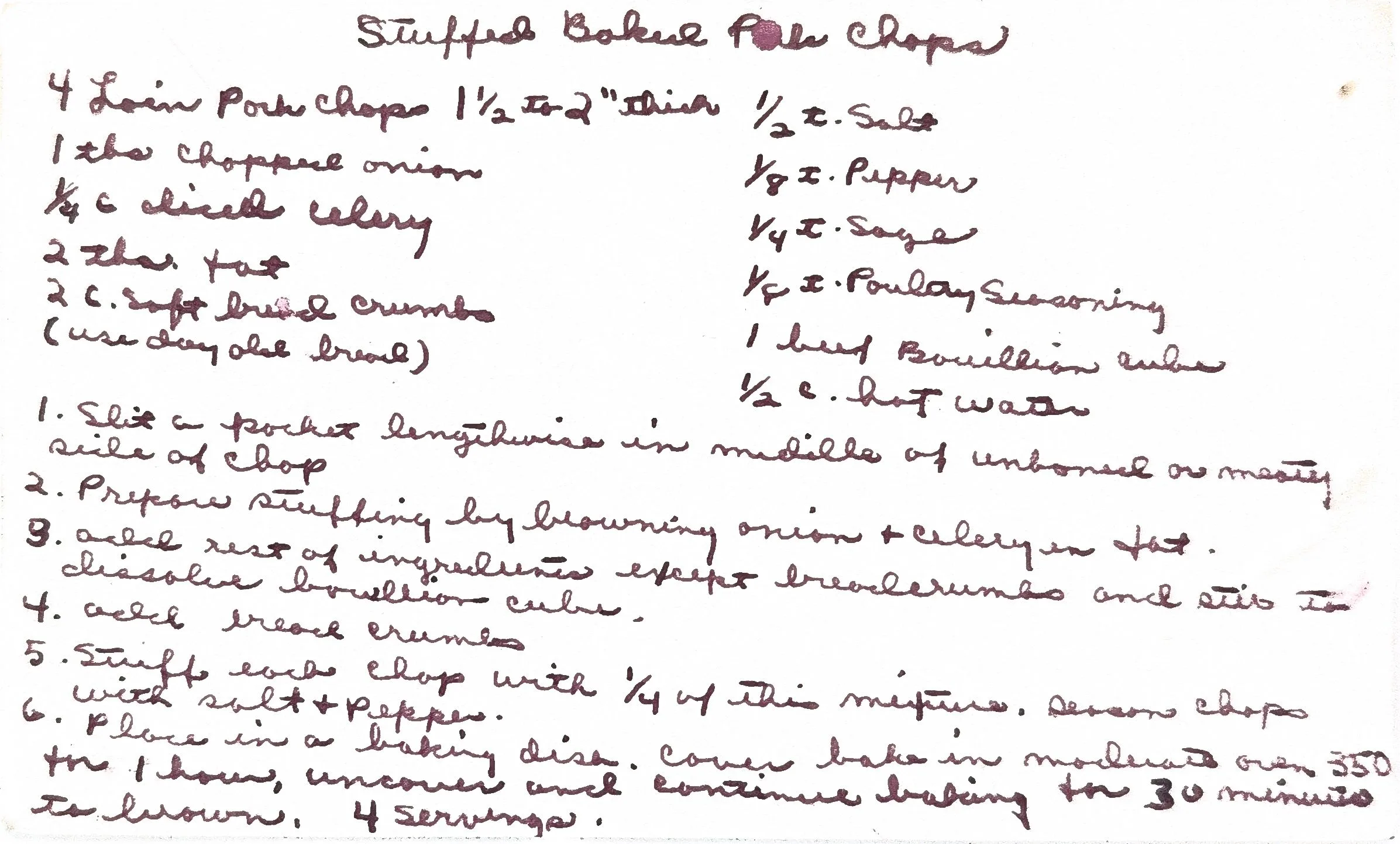 Original Handwritten Card