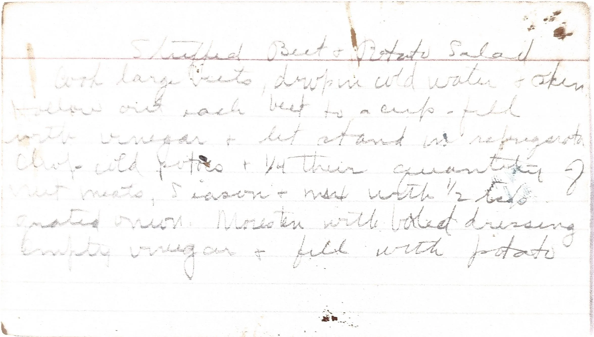Original Handwritten Card