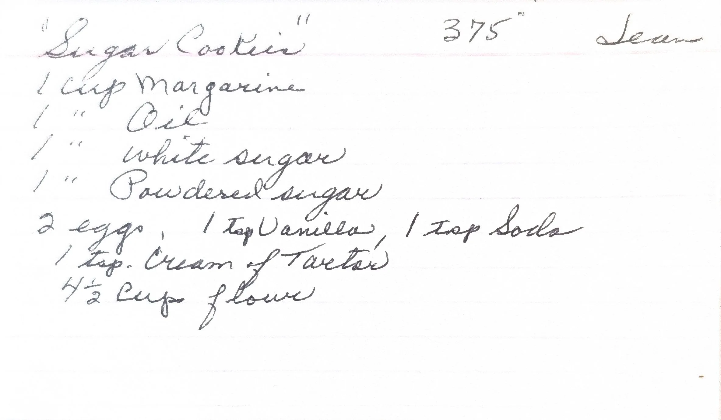 Original Handwritten Card