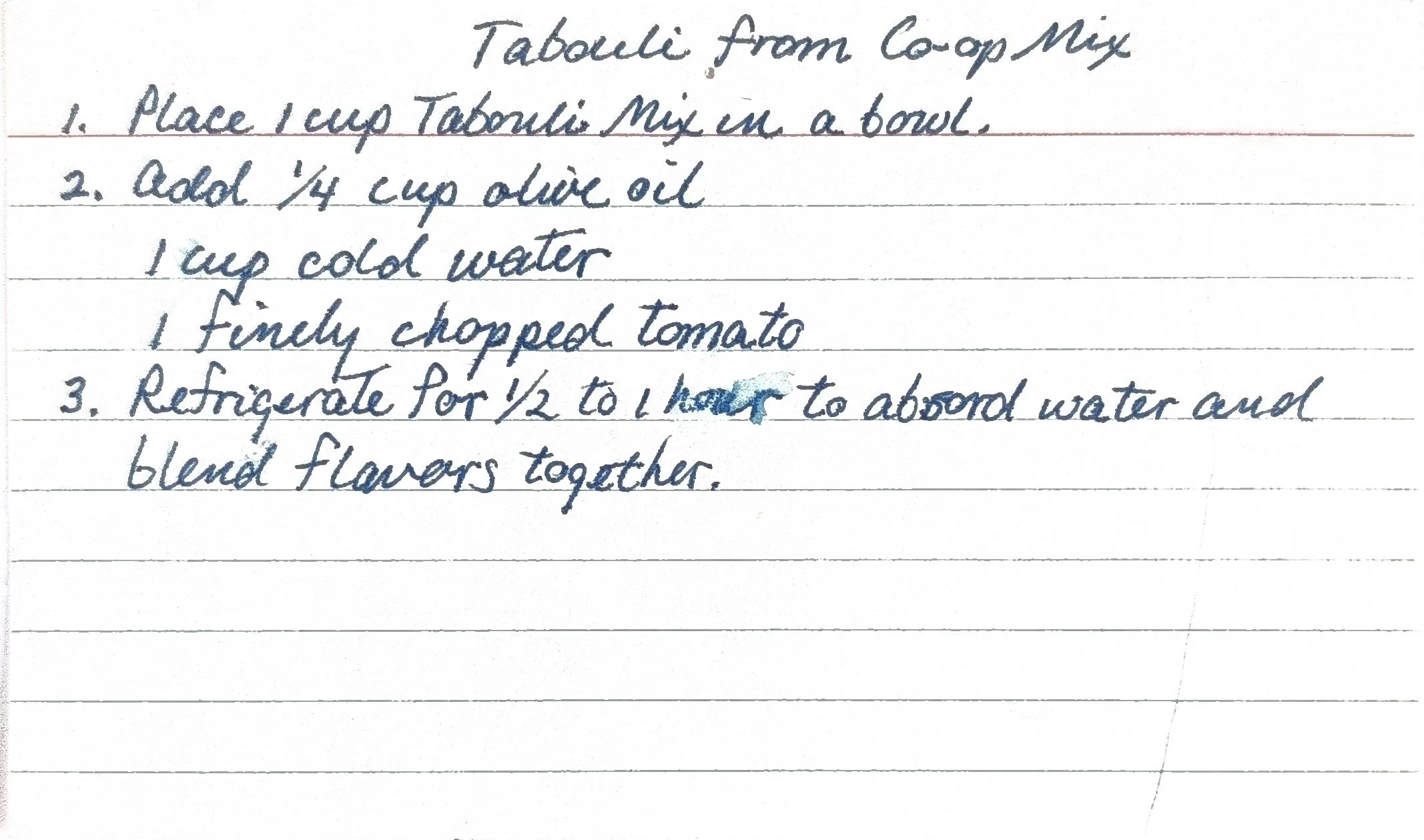 Original Handwritten Card