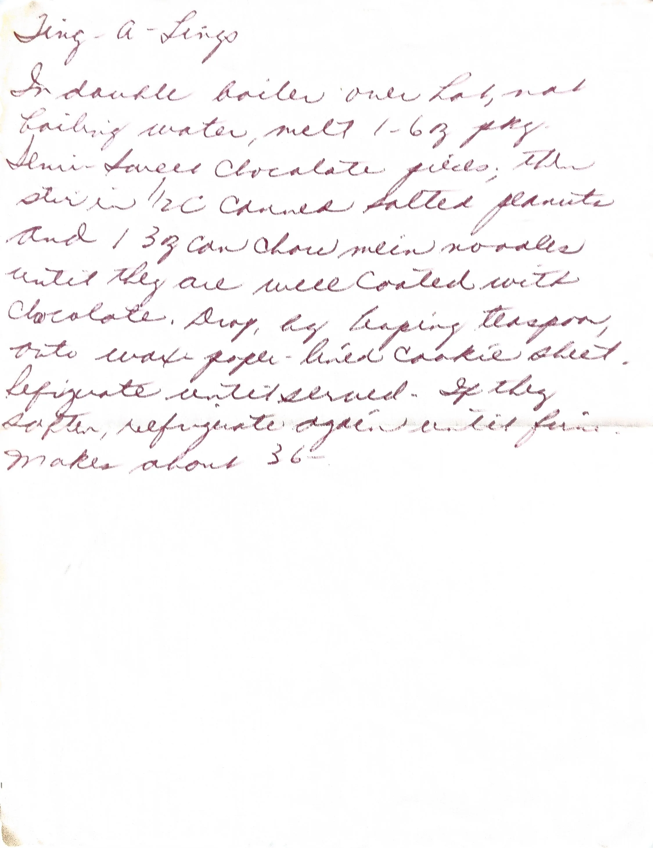 Original Handwritten Card
