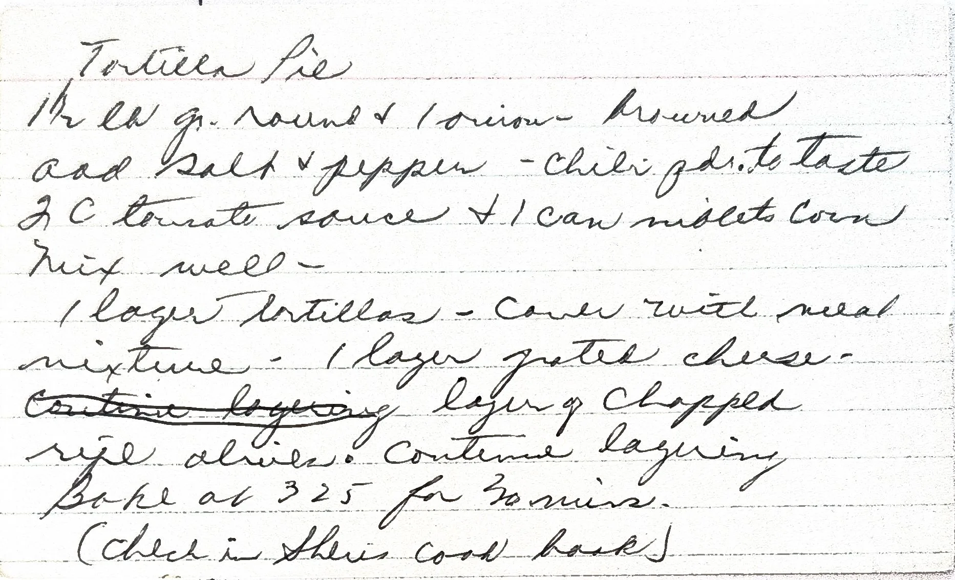 Original Handwritten Card