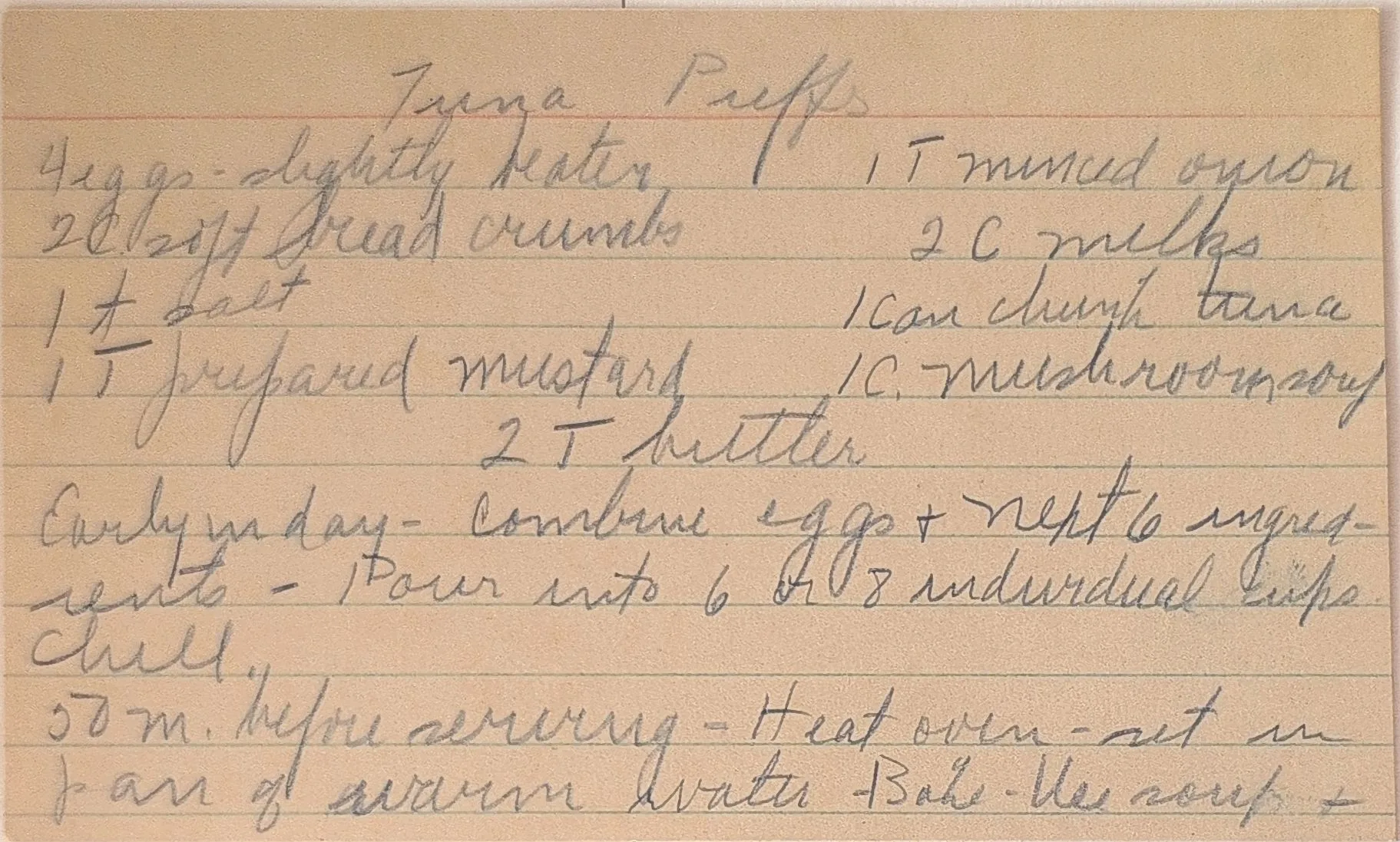 Original Handwritten Card