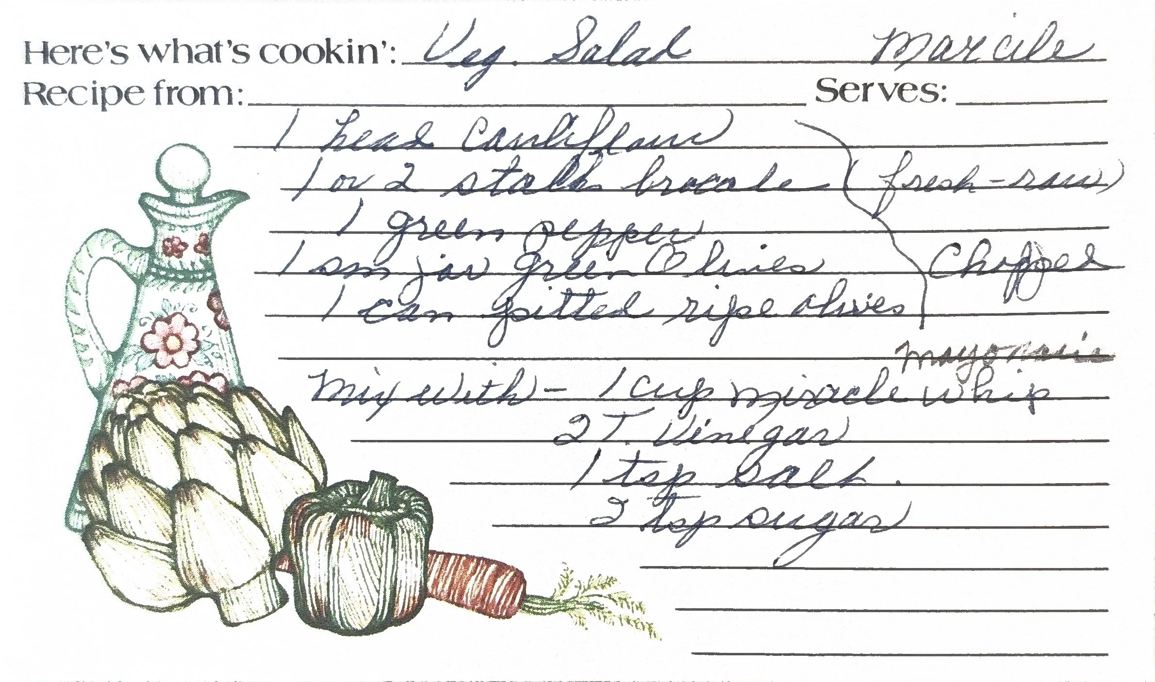 Original Handwritten Card
