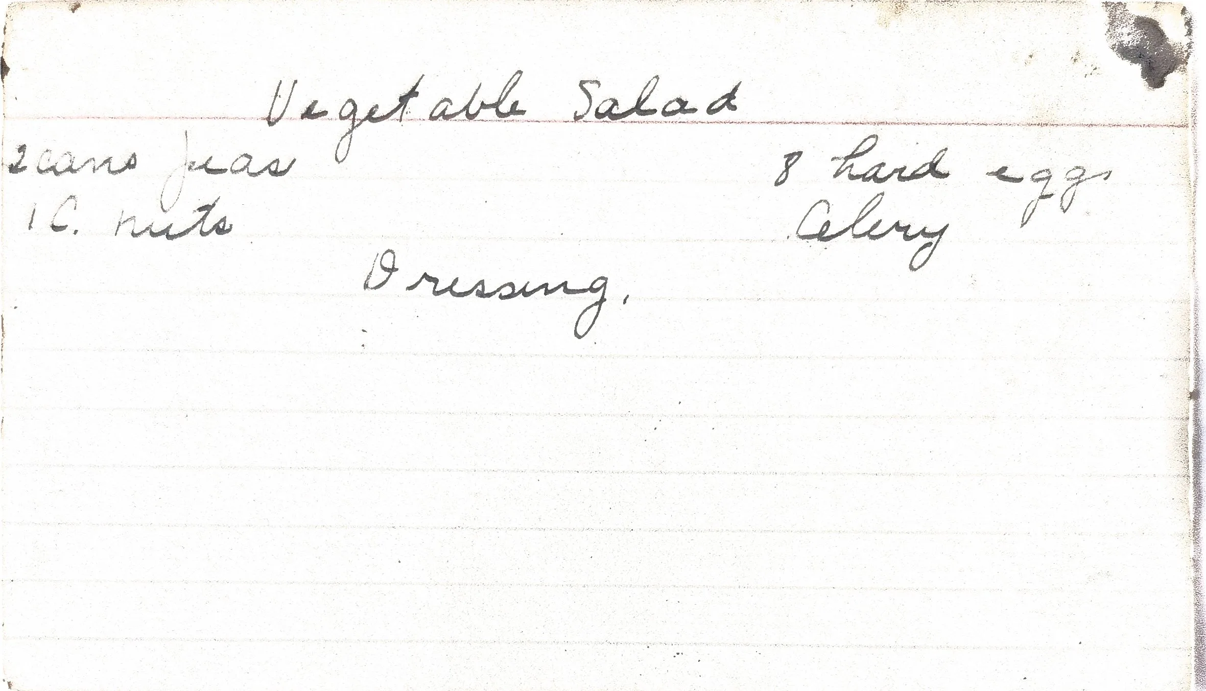Original Handwritten Card