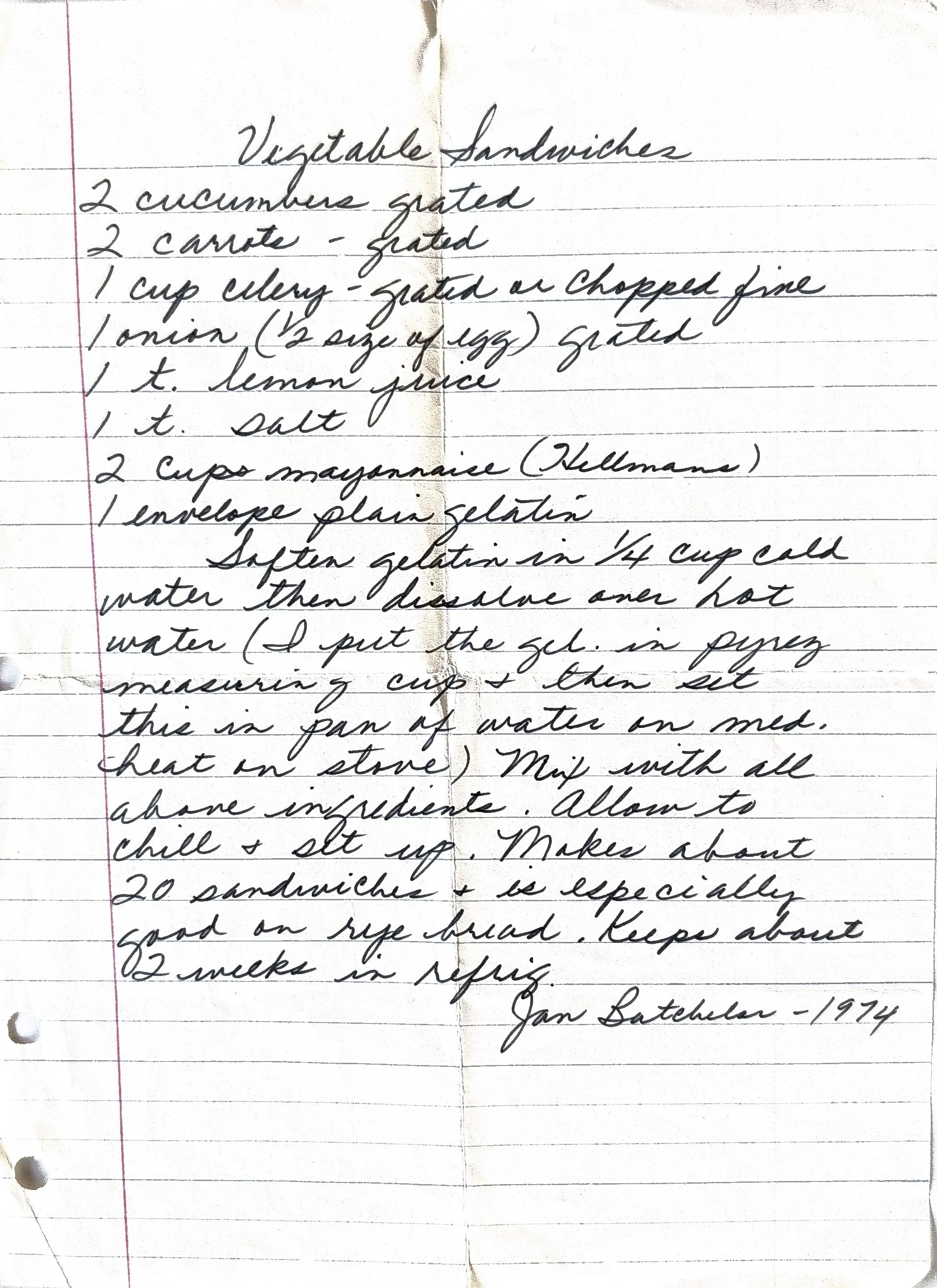 Original Handwritten Card