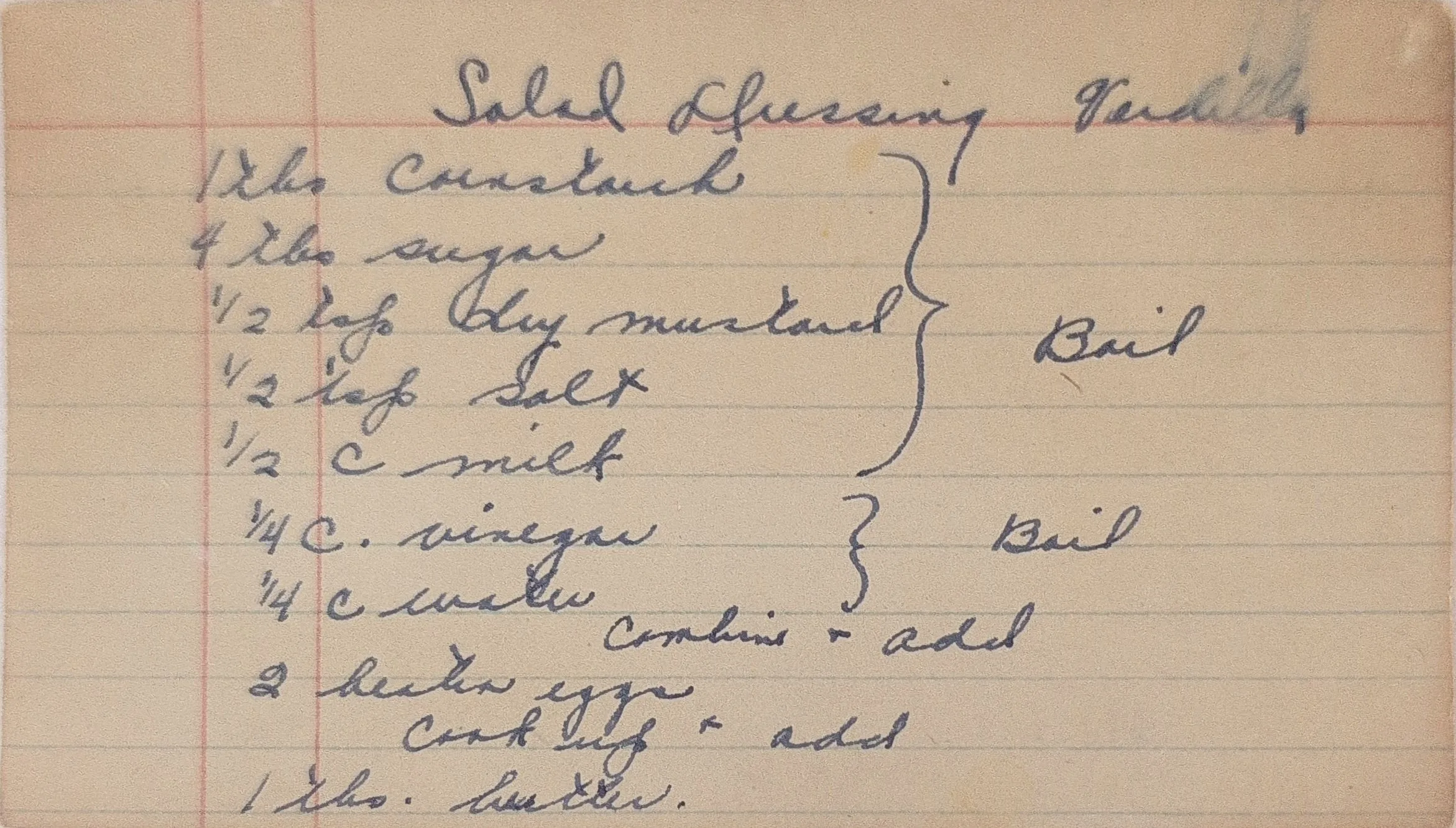 Original Handwritten Card