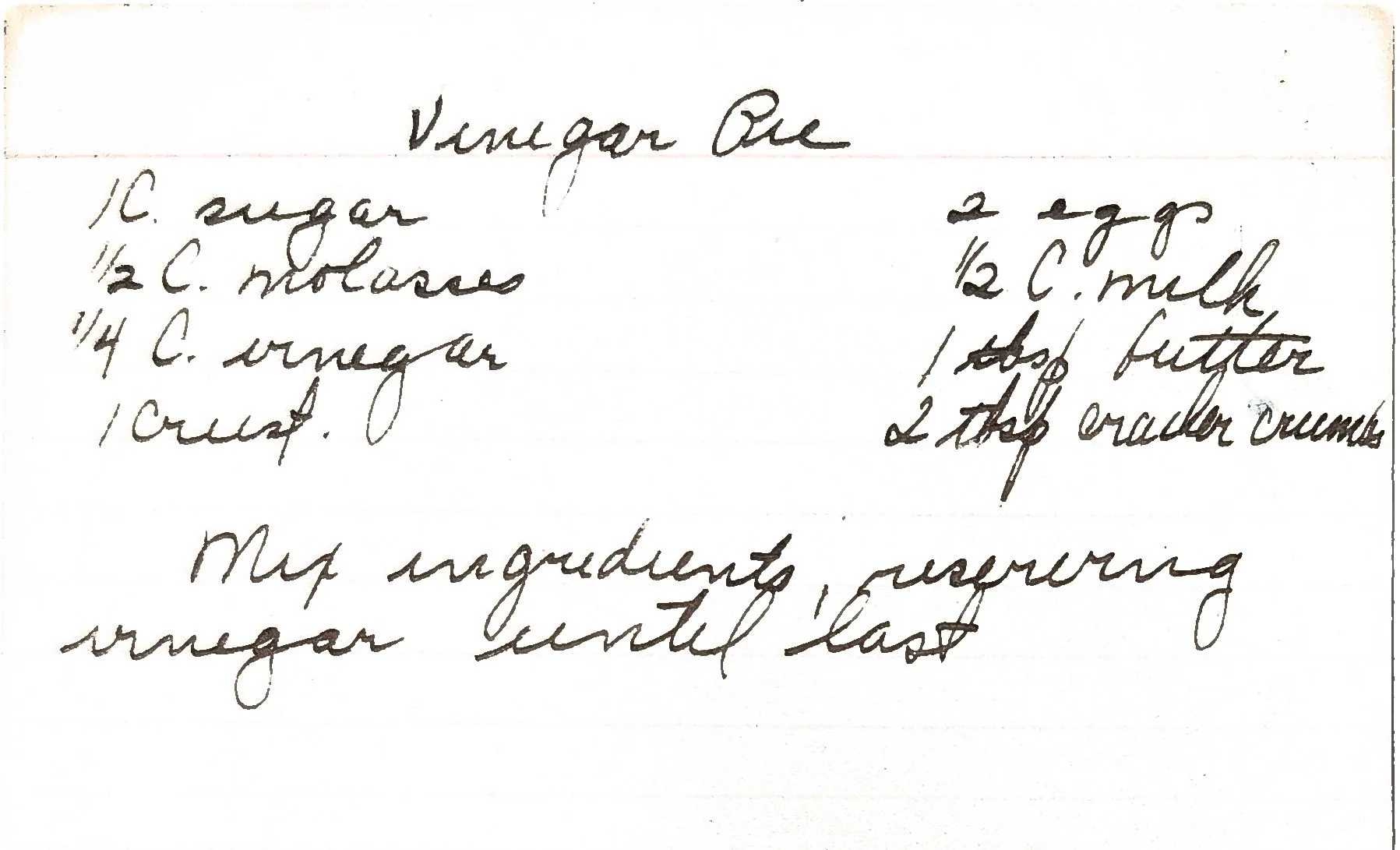Original Handwritten Card