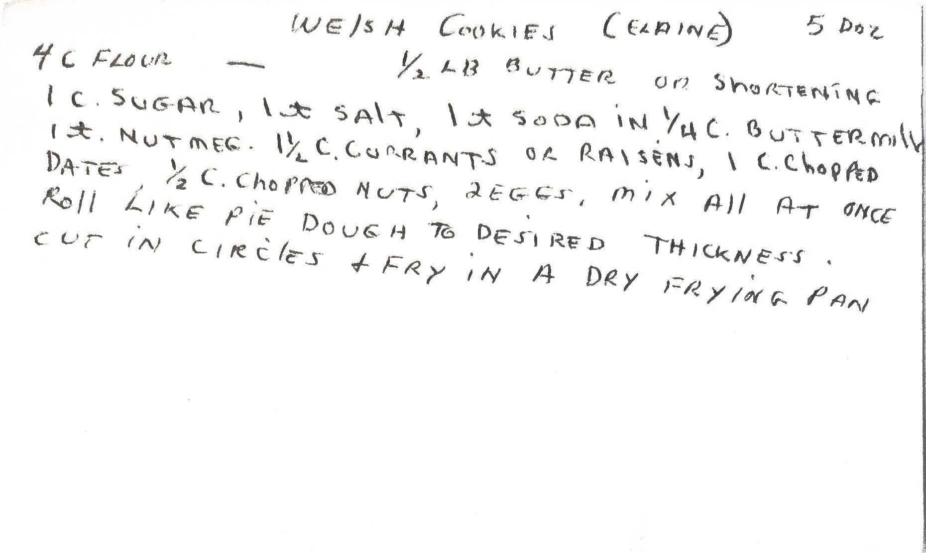 Original Handwritten Card