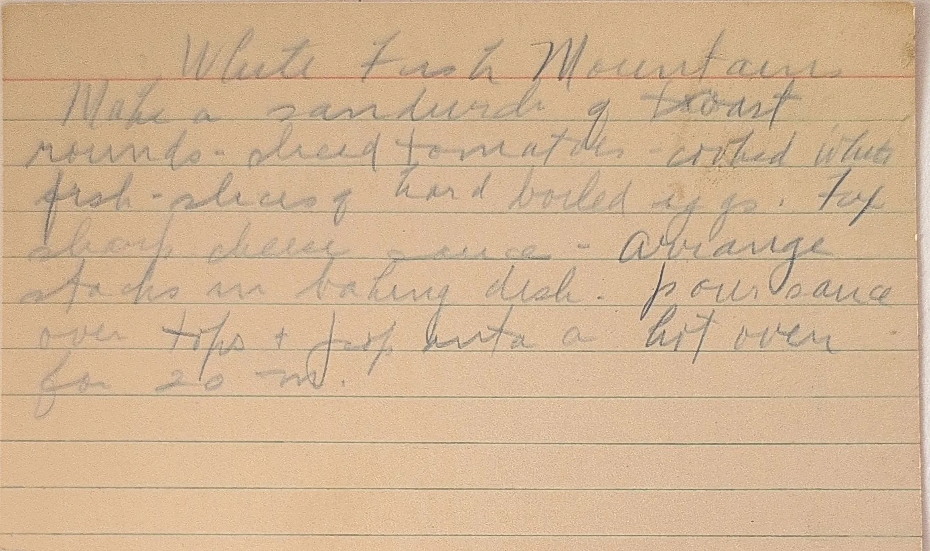 Original Handwritten Card