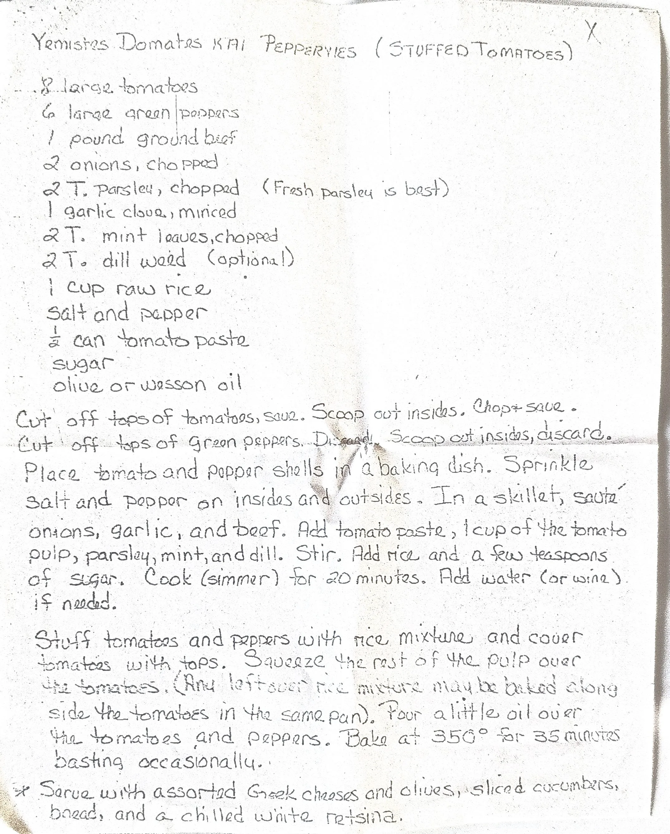 Original Handwritten Card