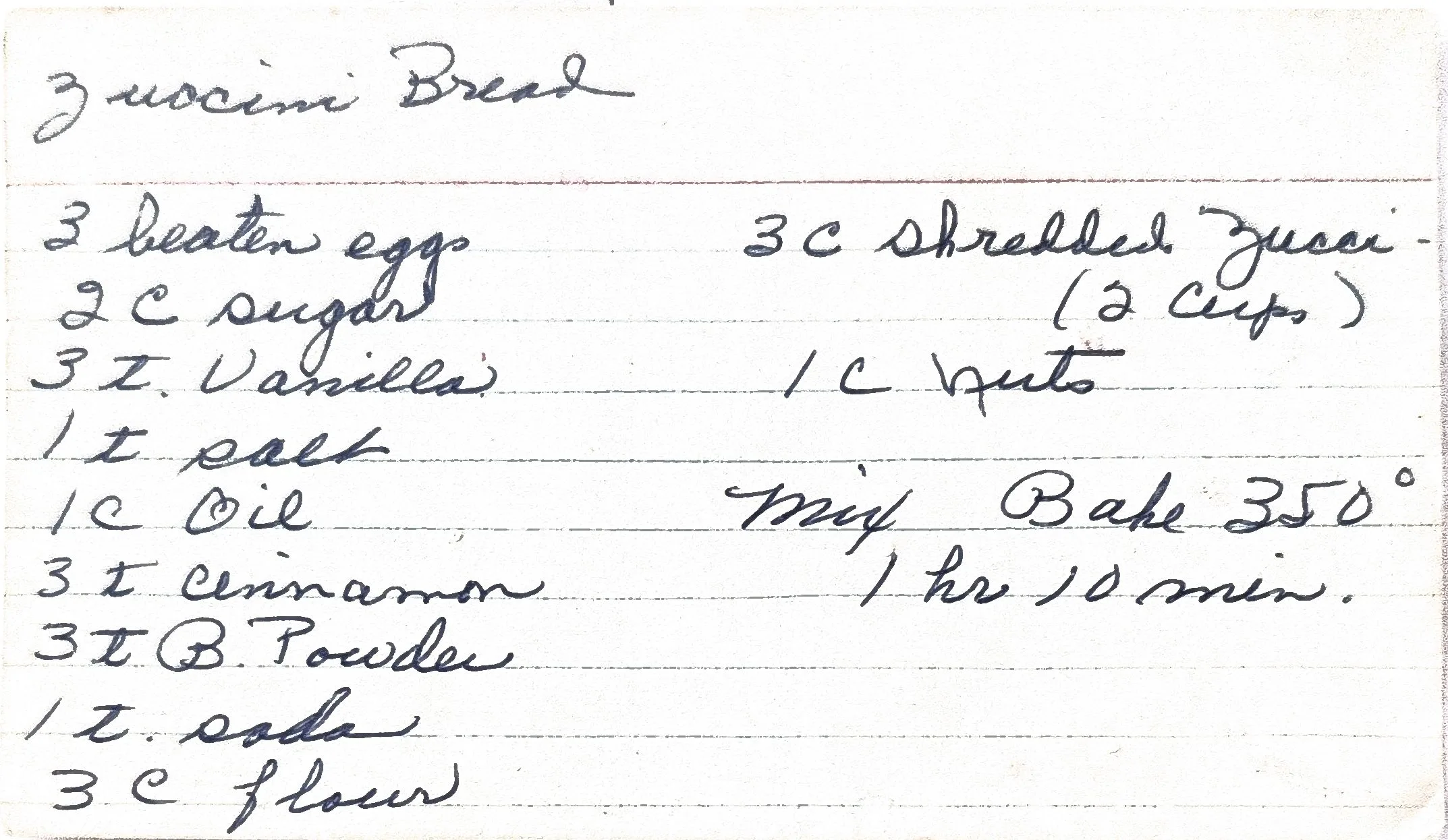 Original Handwritten Card