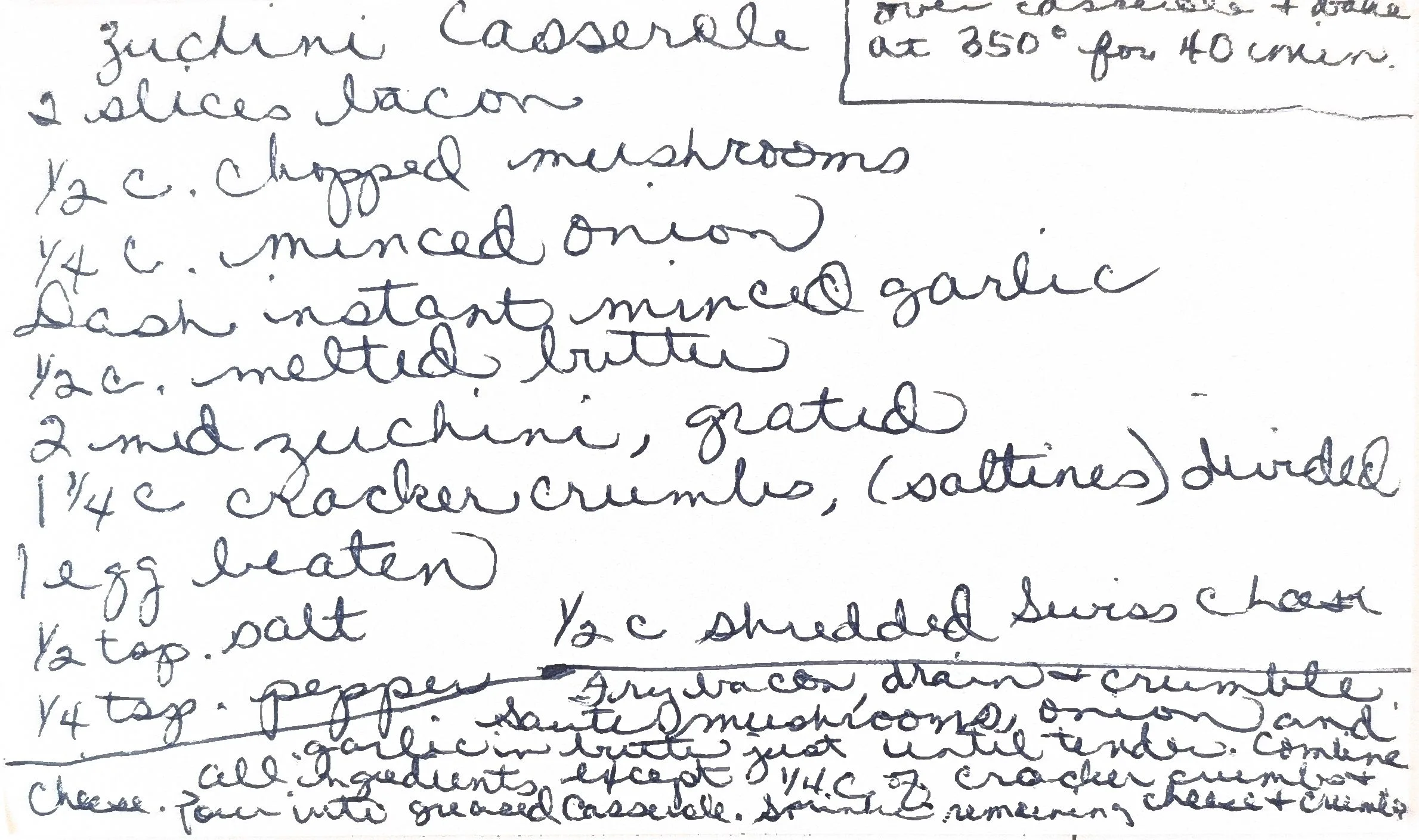 Original Handwritten Card
